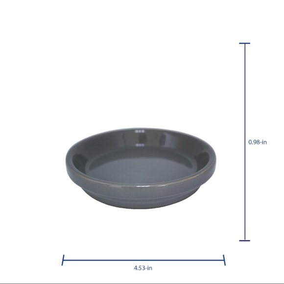 Garden Treasures 4.53-in Gray Ceramic Plant Saucer - Picture 2 of 9
